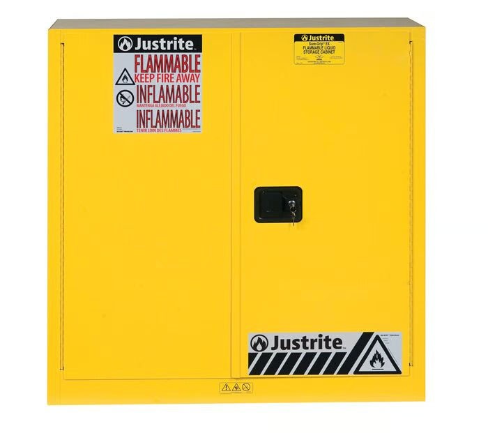 Justrite Flammable Cabinet, Sure-Grip® EX, Yellow - 893020