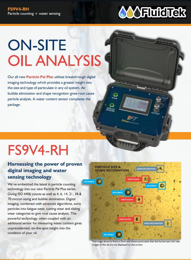 FluidTek ON-SITE OIL ANALYSIS FS9V4-RH