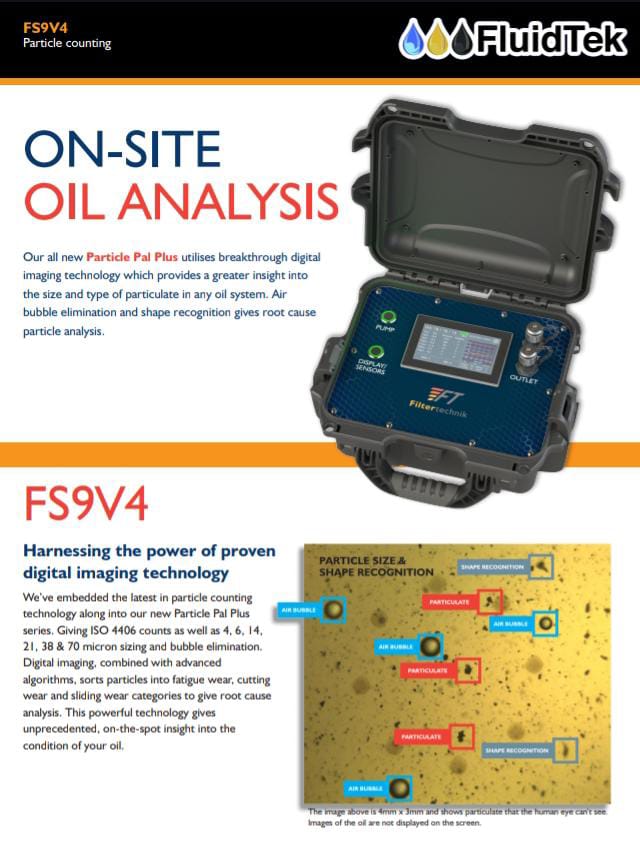 FluidTek ON-SITE OIL ANALYSIS FS9V4