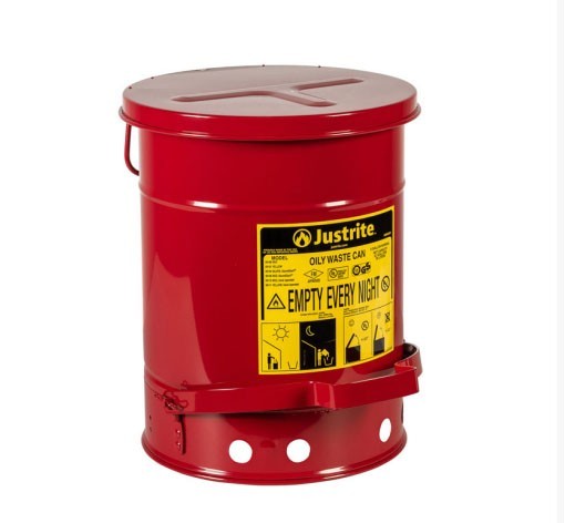 Justrite 09100 CAN, OWC W/FOOT COVER, 6G, RED (USA)