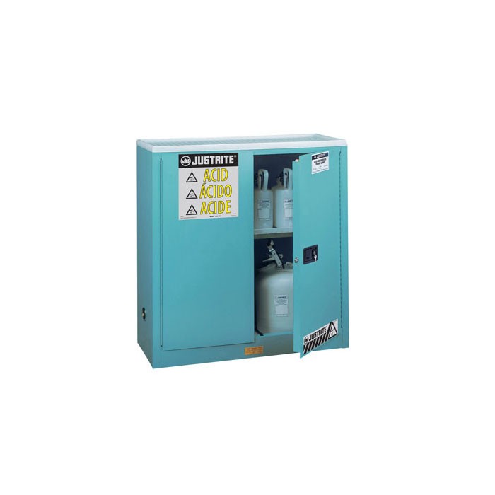 Justrite Corrosives/Acid Steel Safety Cabinet Blue - 893002 30 Gal