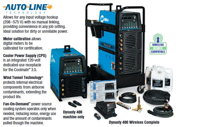 Miller DYNASTY 800 (AUTO-LINE 380-575) C/w Aircooled Accessories